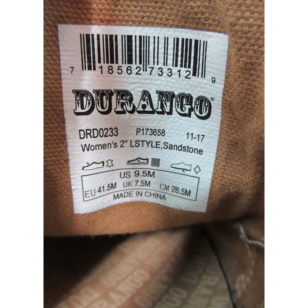 Durango Leather Loafer Floral Embossed Shoes Brown Woman Size 9.5 Casual - Picture 6 of 6